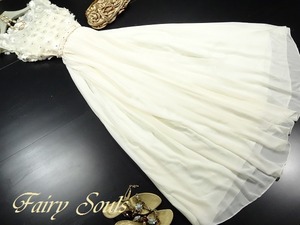 ★送料無料★13号☆胸フラワ－飾オ－ガンジ－ロングドレス(OPN6401)