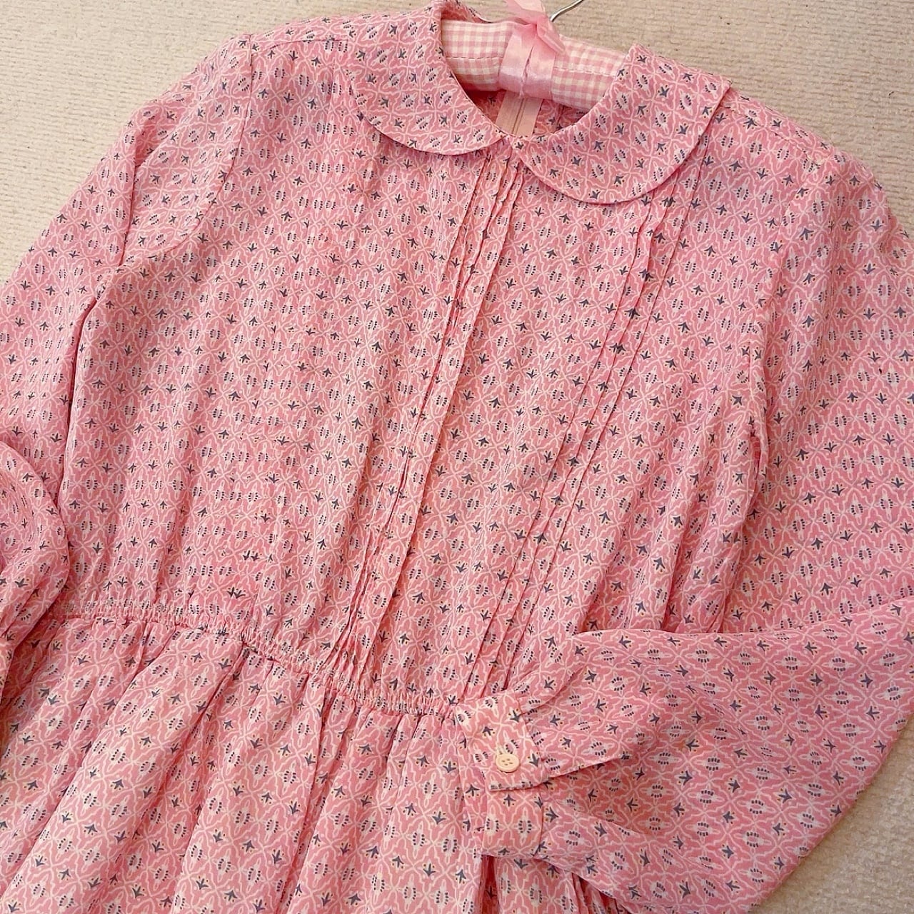 pink provencal floral one-piece