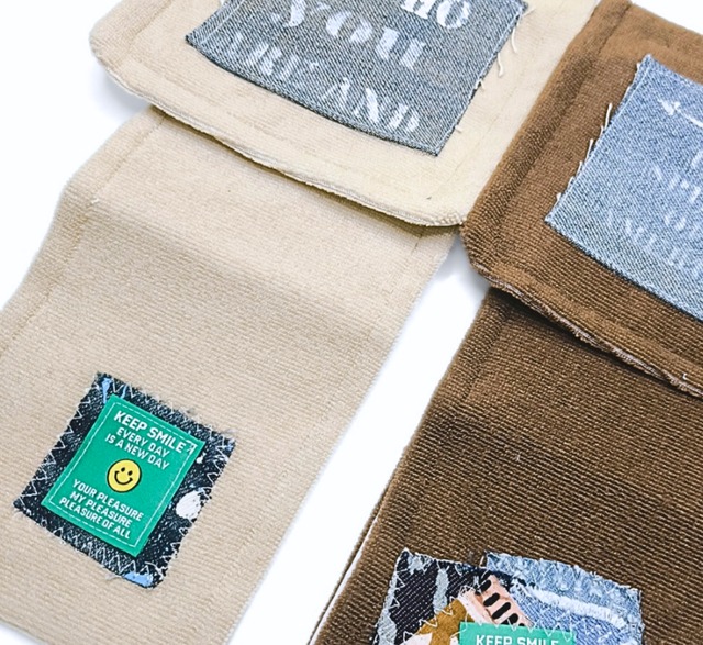 トイレットペーパーホルダー（ベージュ） デニムリメイク雑貨