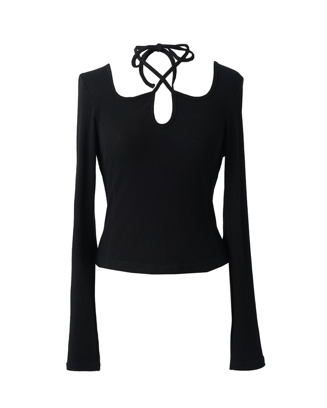 リボントップス moco　ブラック