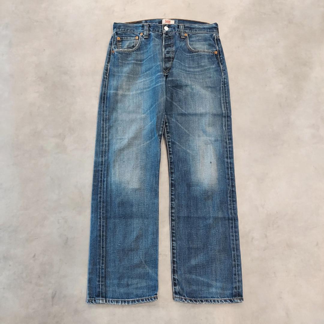 リーバイス501 Levis W34 ブルーデニム 青 00s 古着 16014