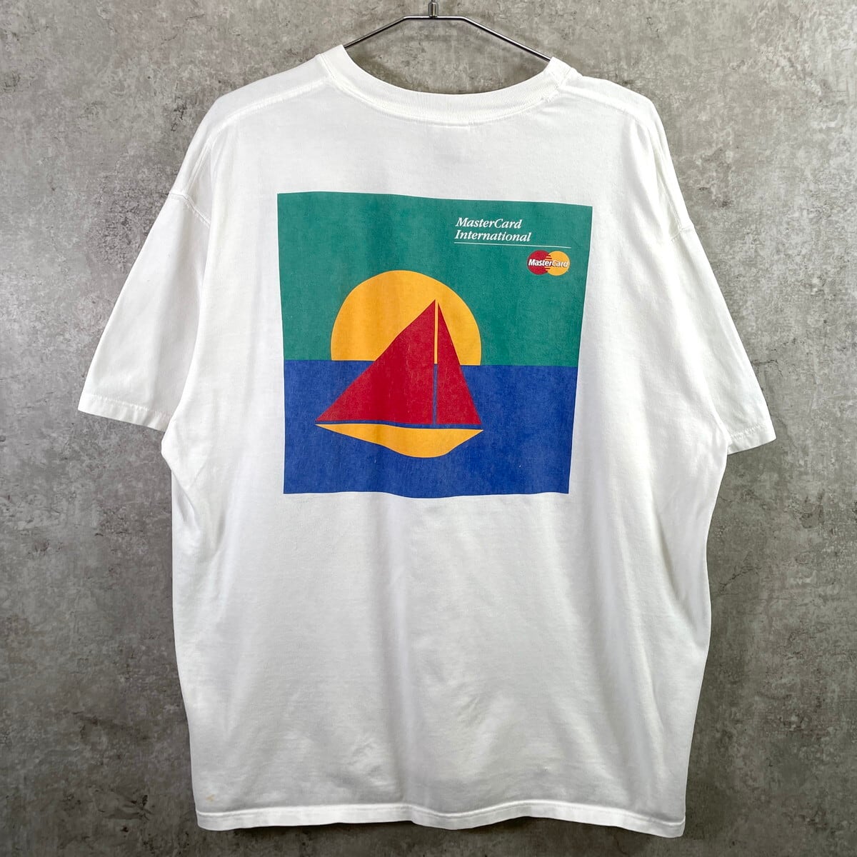 00年代 MASTERCARD マスターカード 企業ロゴ プリントTシャツ メンズXL