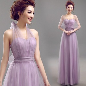 ★送料無料★M(9号)☆4wayラベンダーチュールロングドレス(OPN5939)