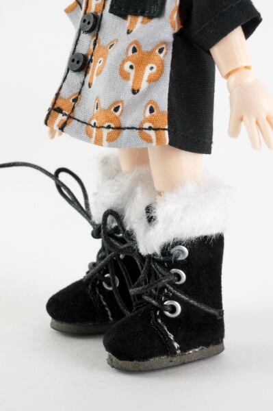 ドール靴 1/6 オビツ11 ロングブーツ SBB020BLK MW - 画像4