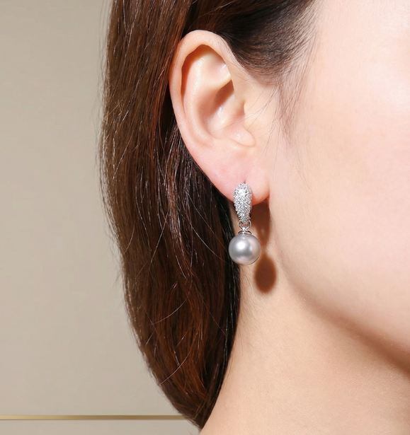 18K RGP プラチナ ダイヤ CZ リング ピアス yp5058 | Rainbow Rabbit