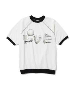 Sasquatchfabrix./24SS-CST-005 POLYHEDRON “LOVE” H/S SWEATSHIRT (WHITE)