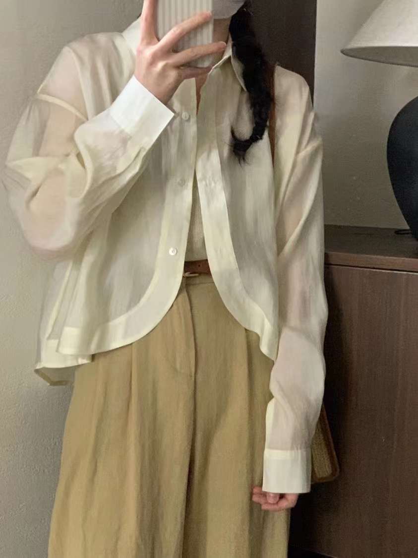 裾ラウンドブラウス  AJ22085-2385