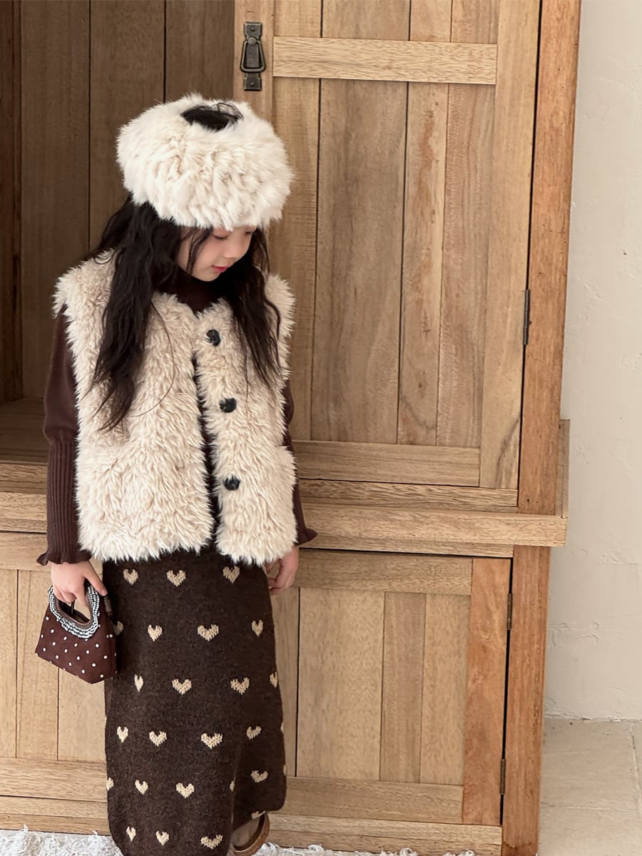 ハートニットロングスカート