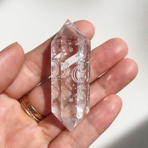 Moon & Star Double Point Clear Quartz 1