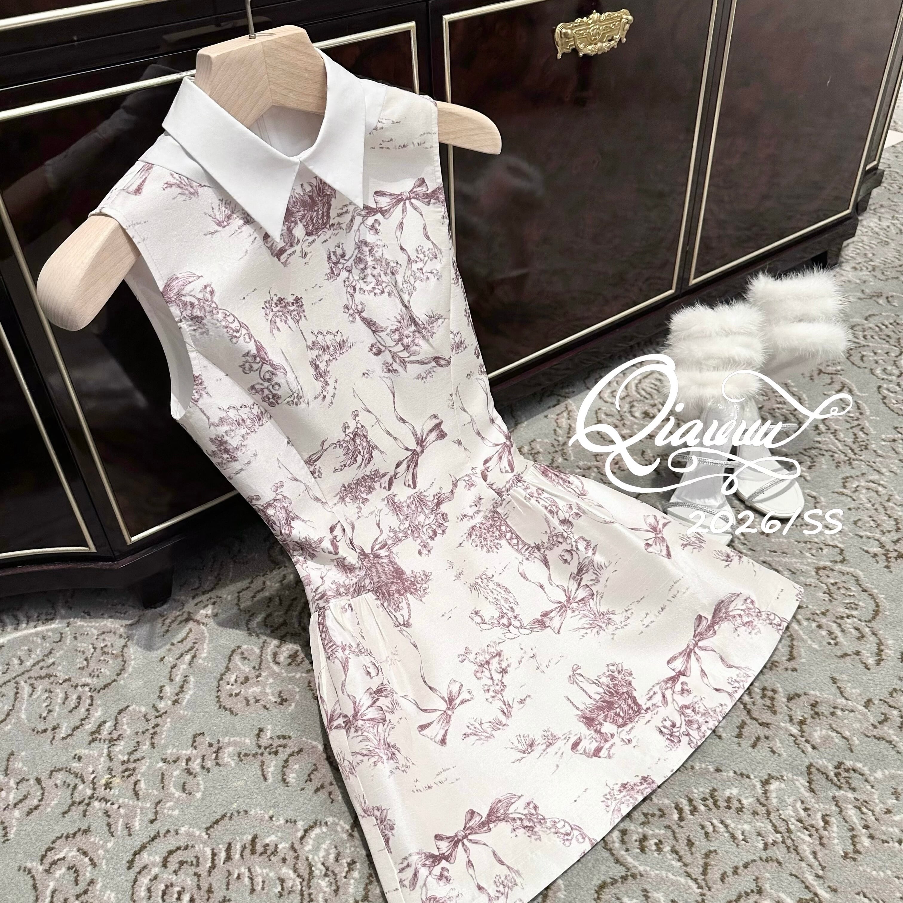 toile collar Aline one piece | Estela (エステラ) レディース 通販 韓国