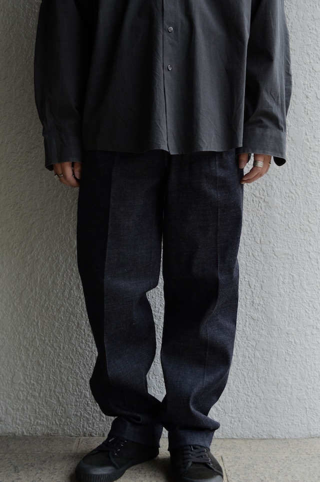Sugar&Co 1Tuck Rigid Denim Trouser by Daddy's Pants Regular Fit From JPN Okayama Denim Slacks シュガーアンドコー デニムスラックス リジッドデニム 日本製