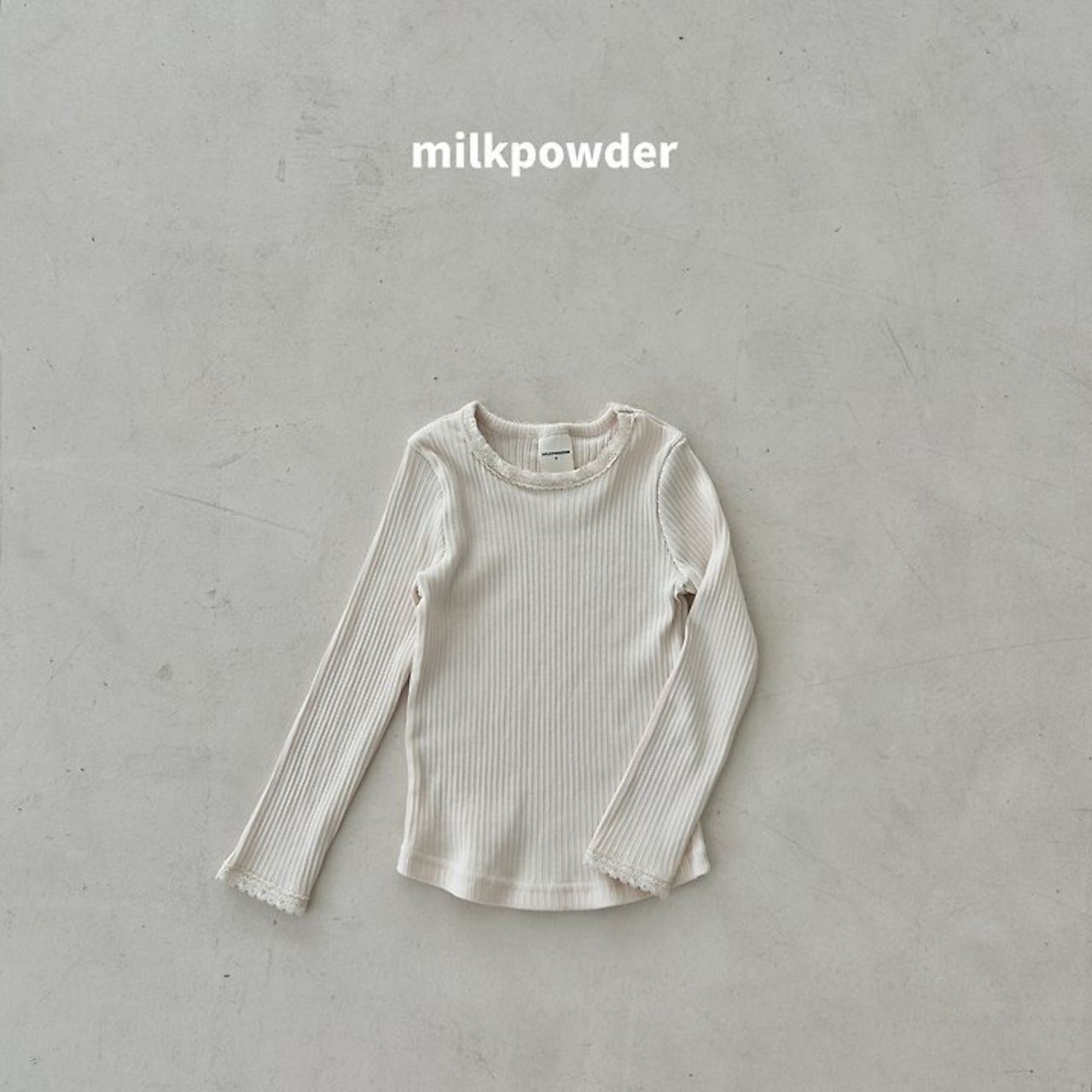 韓国子供服 / 26Autumn / 〖取寄〗milkpowder / もっちりTシャツ / 女子服 *XS~JS*