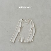 韓国子供服 / 26Autumn / 〖取寄〗milkpowder / もっちりTシャツ / 女子服 *XS~JS*