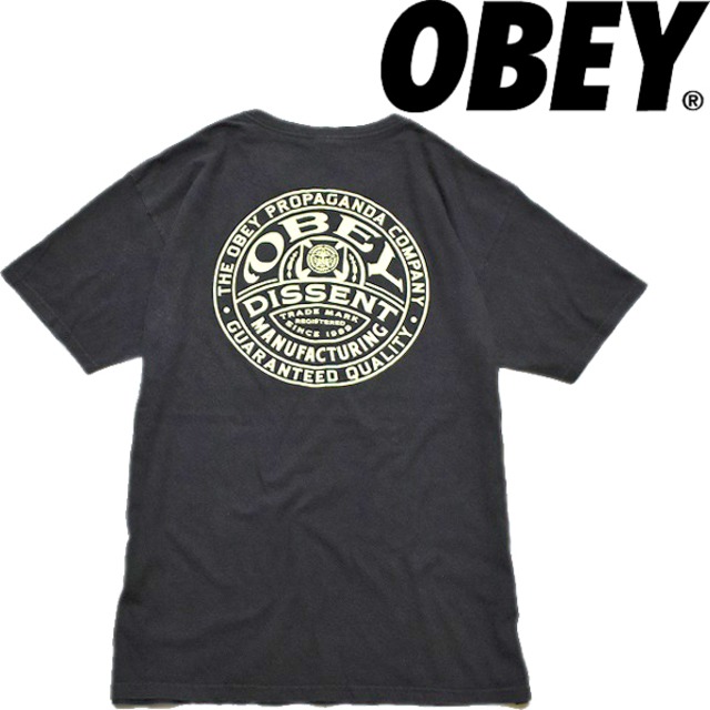 1点物 オベイobey黒バックプリントtシャツ古着メンズl Xlレディースokアメカジ90sストリート スポーツmixブランド中古ビッグサイズ 古着屋カチカチ 東京都北区 Jr王子駅前で実店舗展開中 通販もok Tokyo Japan