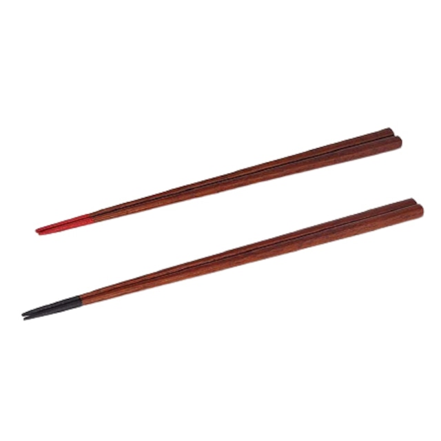 拭漆先乾漆四方箸　FUKI-URUSHI SQUARE CHOPSTICKS With DRIED Lacquer Powder to The Tips