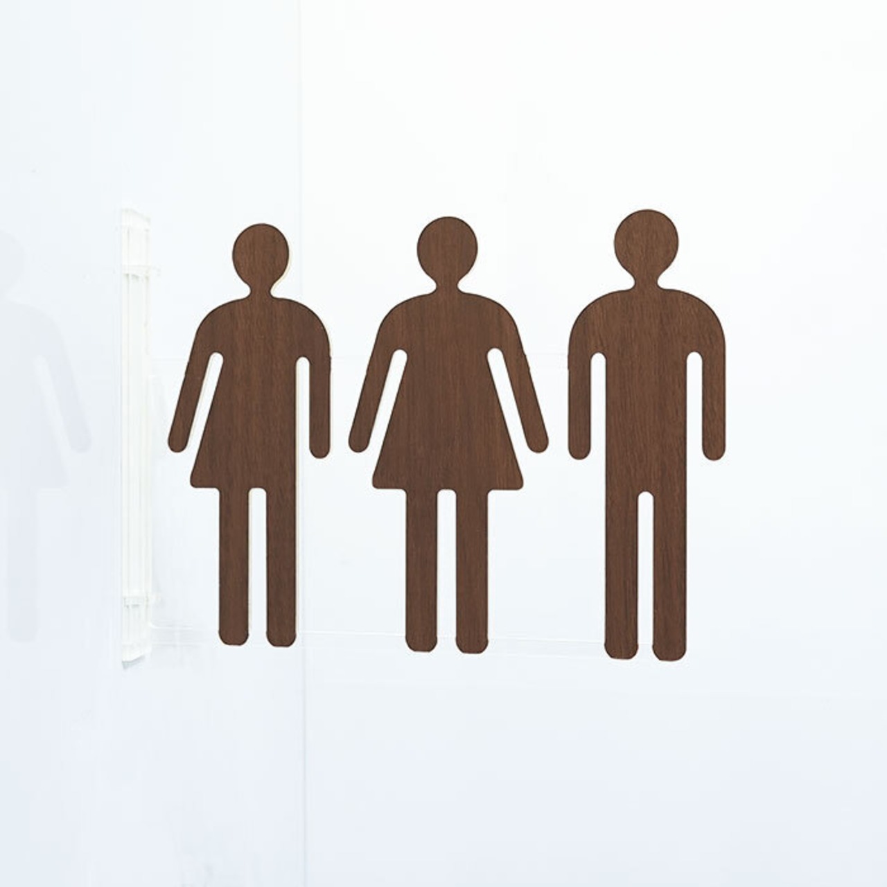 ツケレルン（1way ピクトサイン）軽量 アクリル 突き出し 看板（All Genderトイレピクトサイン）1way-0051 - 1