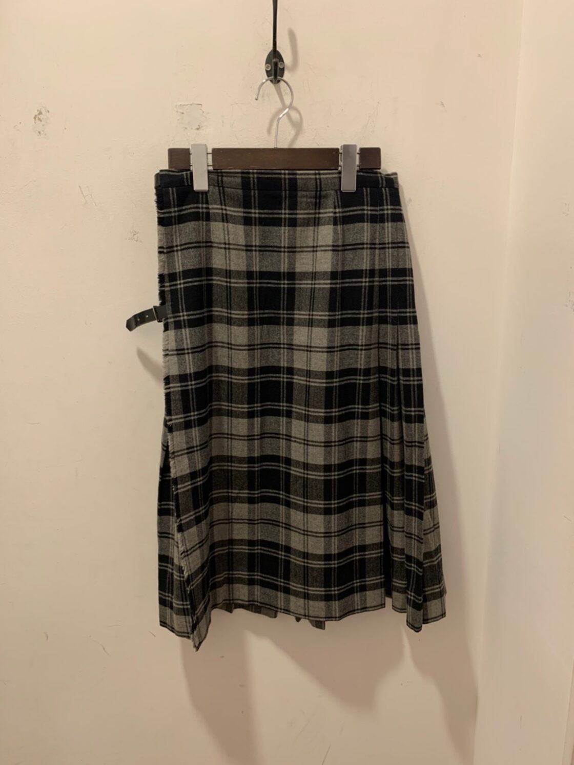 Kinloch Anderson/Scotland製/pleats skirt/gray/キンロック 