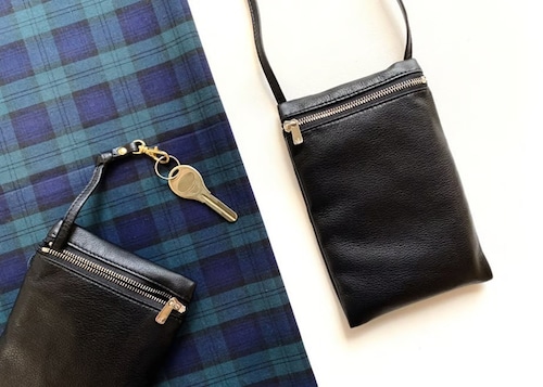 Pattern Slim Shoulder　Black × Check