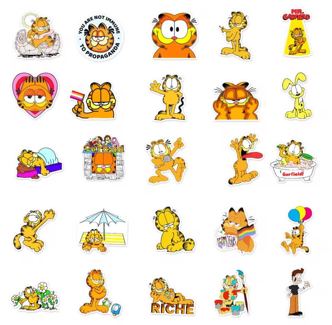 送料無料!【 Garfield ( ガーフィールド ) 】PART.3  STICKER(ステッカー)50枚SET 〚アメリカン雑貨 アメトイ〛