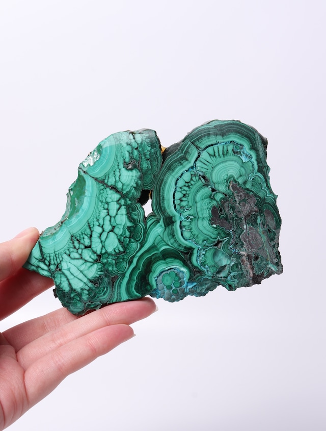 MALACHITE with CHRYSOCOLLA SLICE | CONGO