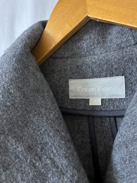 Design Wool Hooded Long Coat "Calvin Klein"