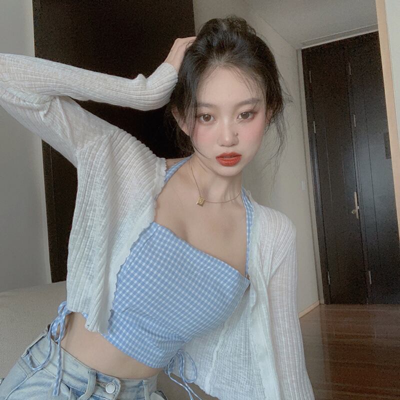 優しい風編みのスモールカーディガンレディース2020年秋新作スリム長袖ジャケットホワイトショートアウタージャケット ブラックストロベリース93614297881