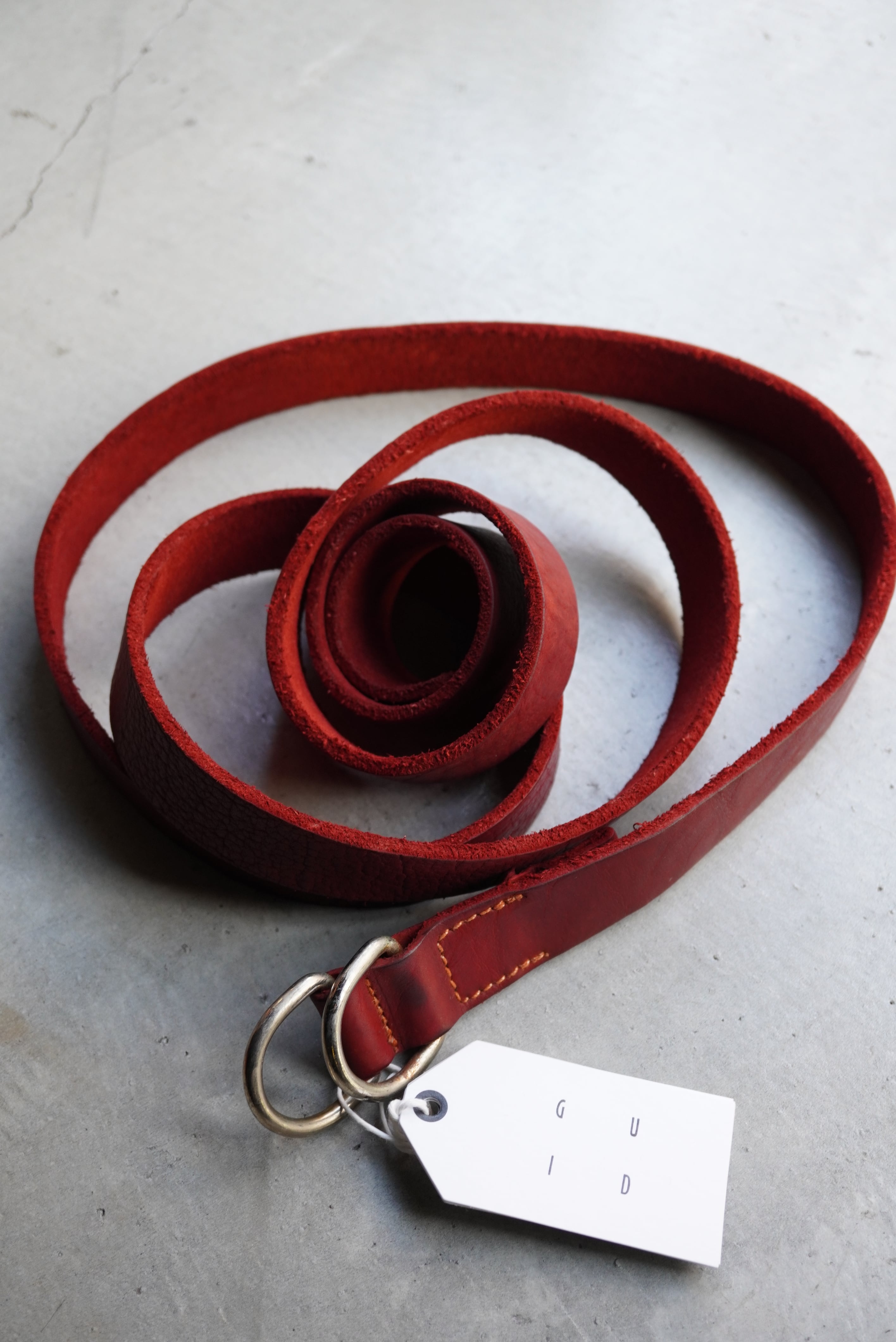 GUIDI / BLT BISON FULL GRAIN LONG LEATHER BELT(221139)