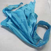 【美品 社交ダンス衣装】ワンピース ドレス prima boutique プリマブティック 水色 ライトブルー スパンコール チョーカー