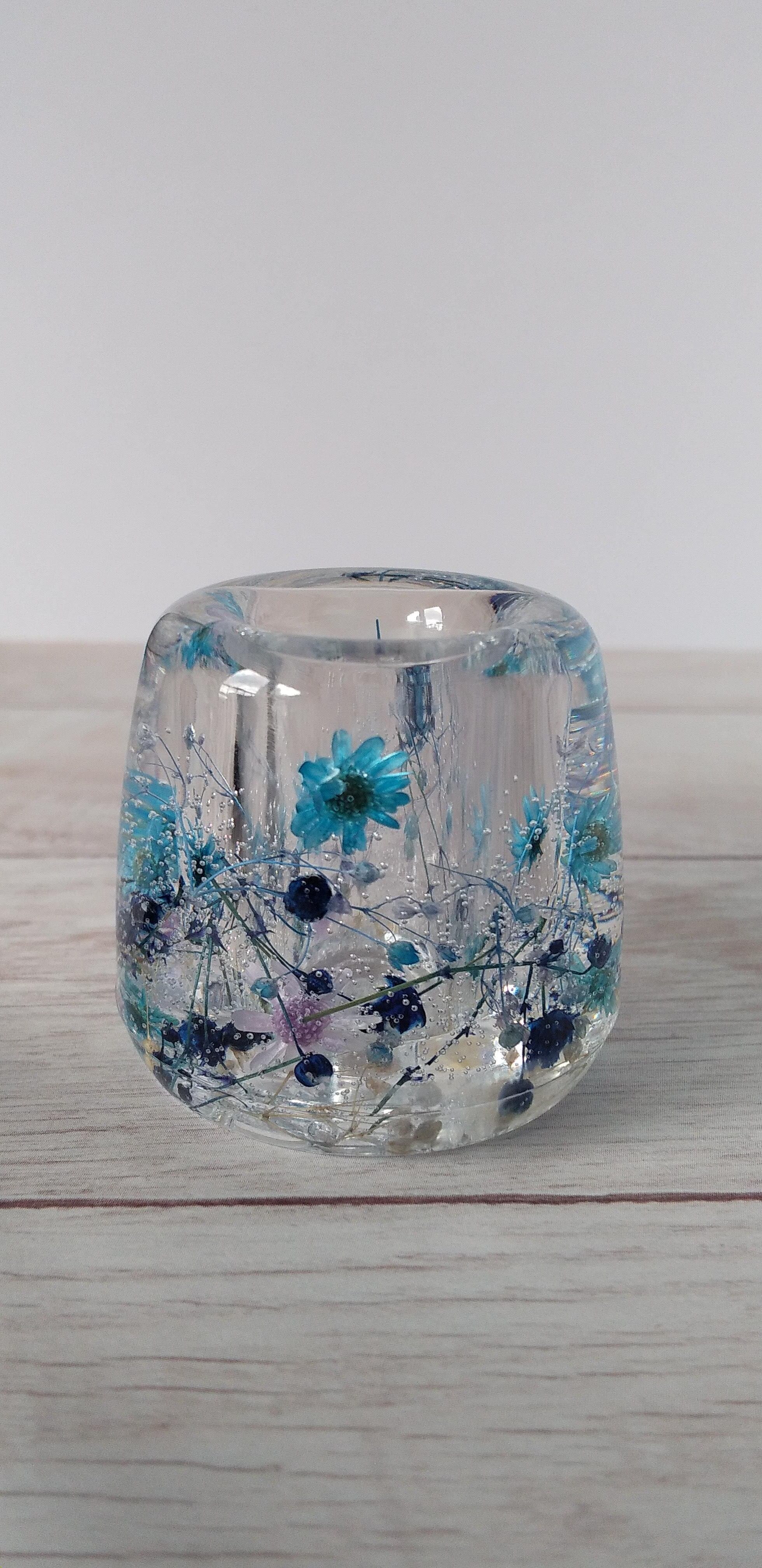 ハーバリウム歯ブラシスタンド　～ブルー系～