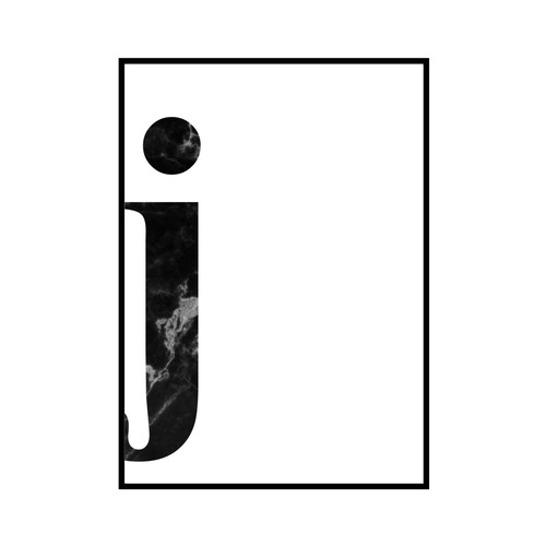 "j" 黒大理石 - Black marble - ALPHAシリーズ [SD-000537] A4サイズ ポスター単品