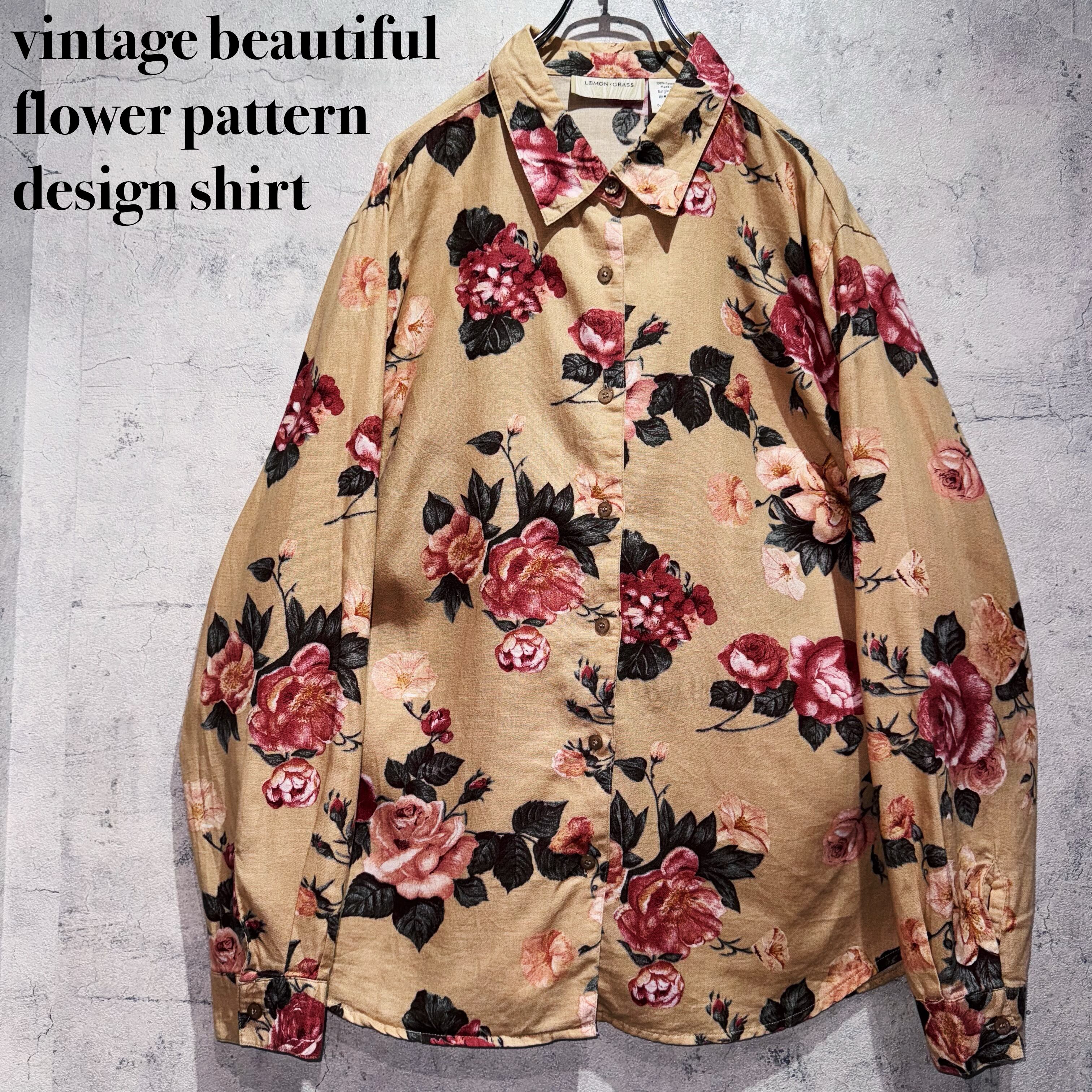 vintage beautiful flower pattern design shirt