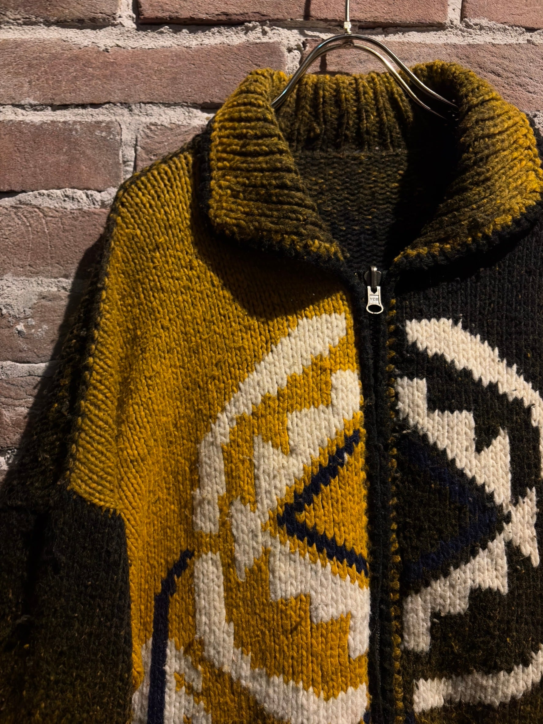 Caka act3】Ethnic Motif Vintage Zip Up Ecuador Knit | Caka(カカ
