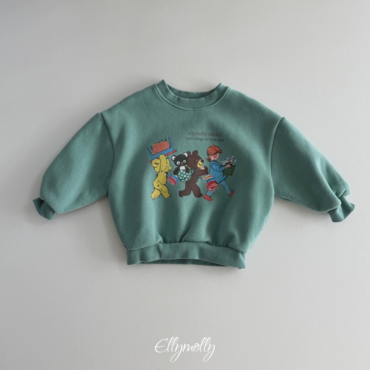 エリーモリー / ELLY MOLLY / マーケットフレンズトレーナー / 韓国子供服 / ジュニア / 26winter〖取寄〗*13~19号*