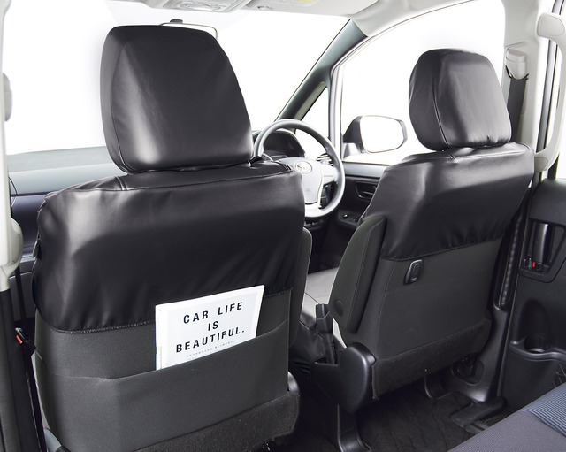 ボンフォーム(BONFORM) シートカバー グランドレザー 軽/普通車 フロント2枚 フロント-2(セウラハーフ) ブラック 4364-52BK