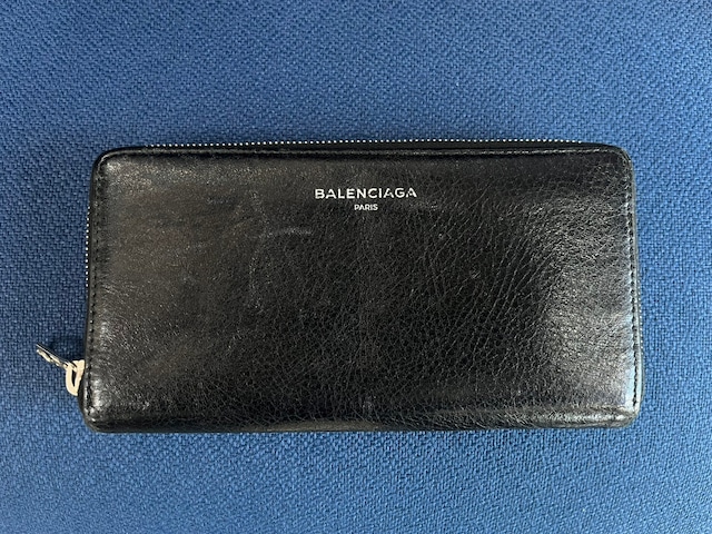 BALENCIAGA ROUND ZIP WALLETT BLACK 41170