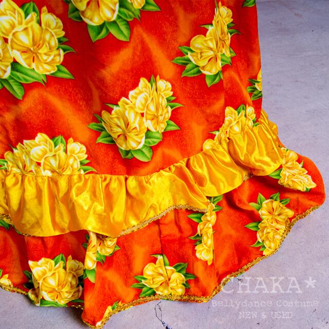 Fallahi Dress／Orange | Atelier CHAKA* ベリーダンス∞シルク