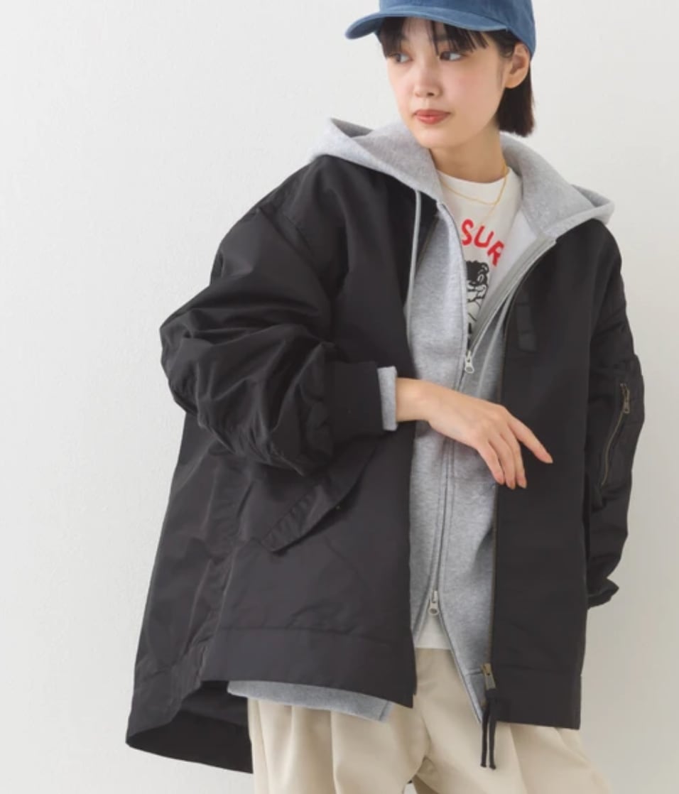 ナンバーミーTOKYO"A LINE MA-1 JACKET"BLACK