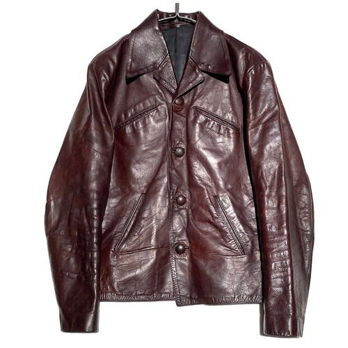 [GLASS WATER] Vintage leather jacket Initial tag [1970s-] Vintage Leather Jacket