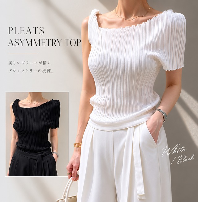 ご予約♡リブ アシンメトリーニット