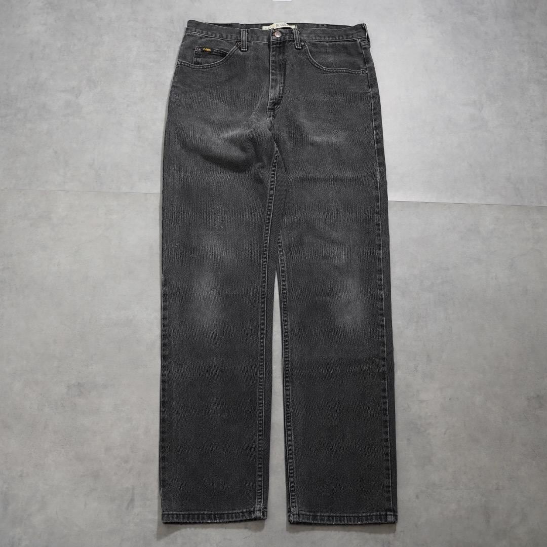Lee リー W34 ブラックデニム ボトム パンツ 古着 黒 16246