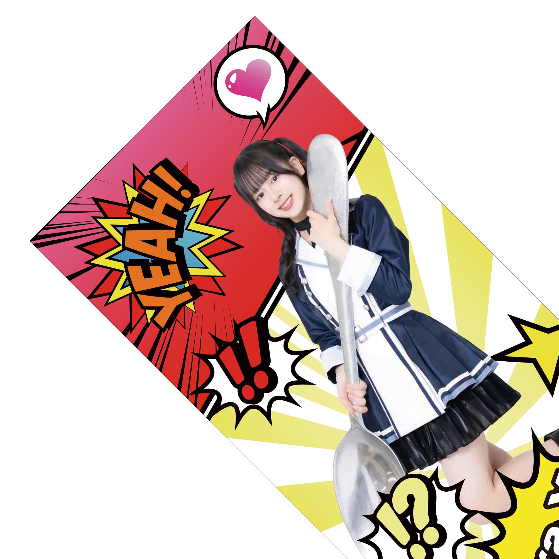 NMB48×PIZZERIA 8 good spoon コラボ限定 フェイスタオル【青原 優花