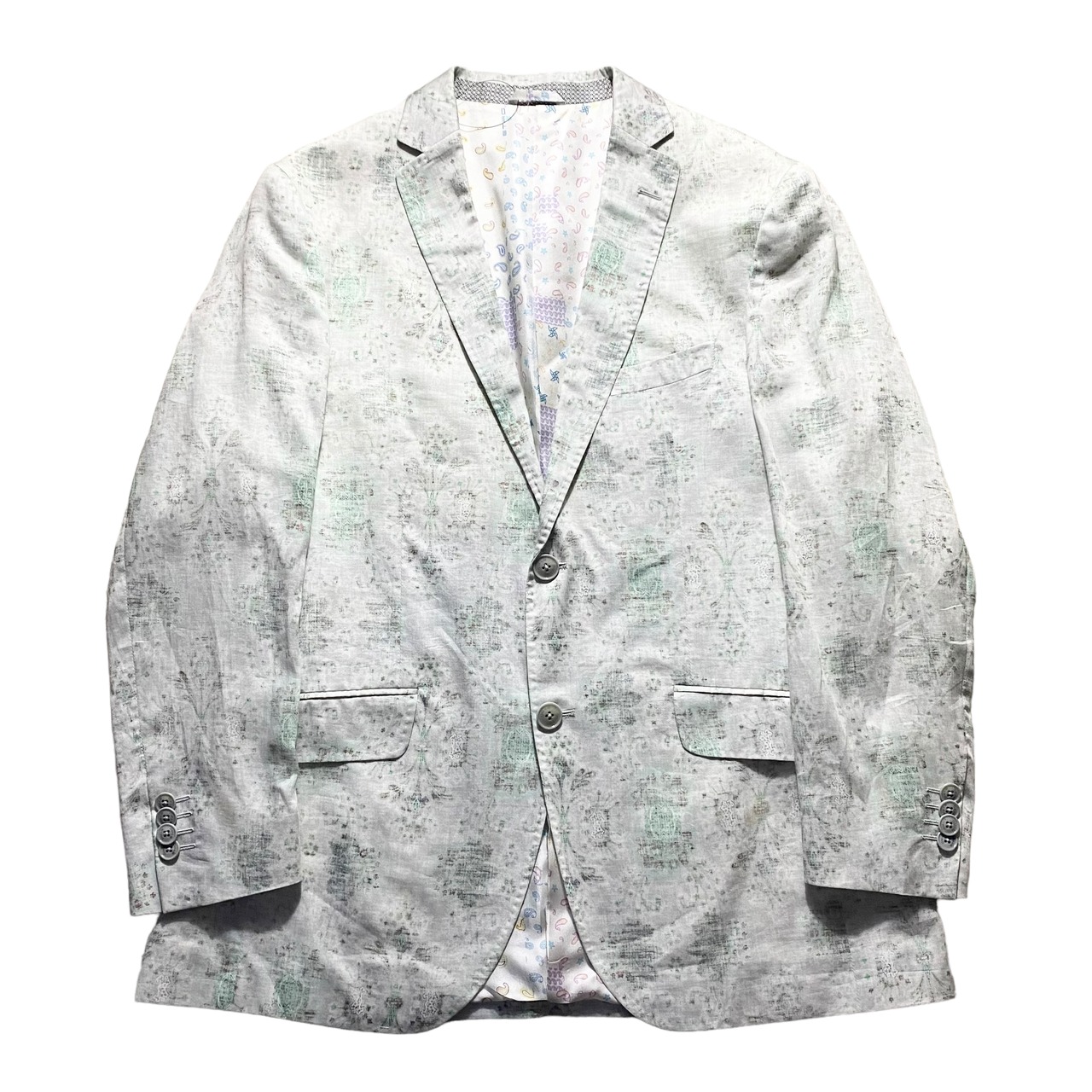 ETRO botanical print cotton tailored jacket