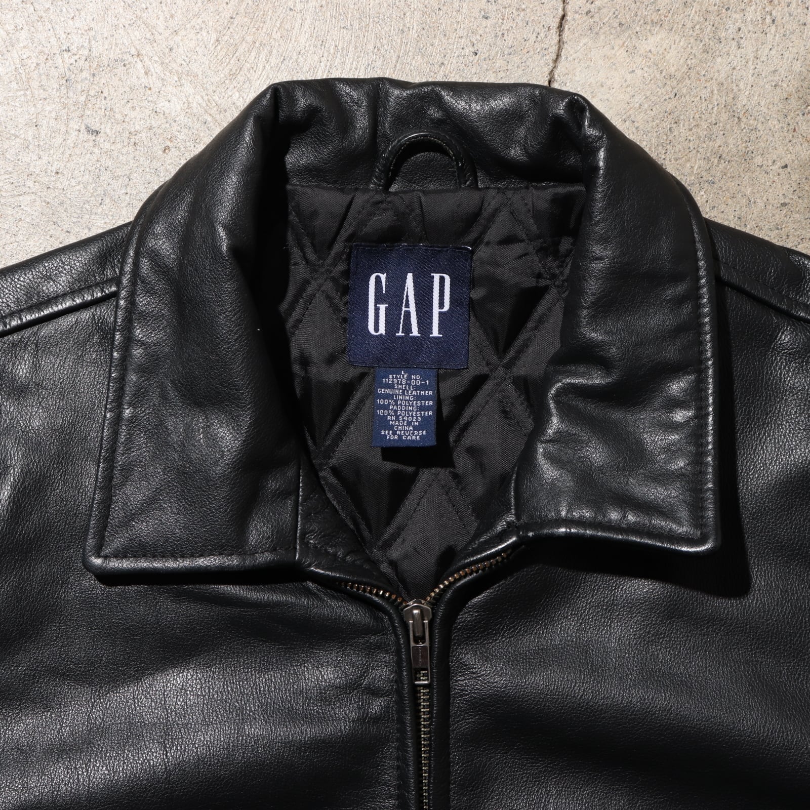 美品 L OLD GAP 90s 黒 牛革 レザージャケット オールドギャップ | ENCOUNT