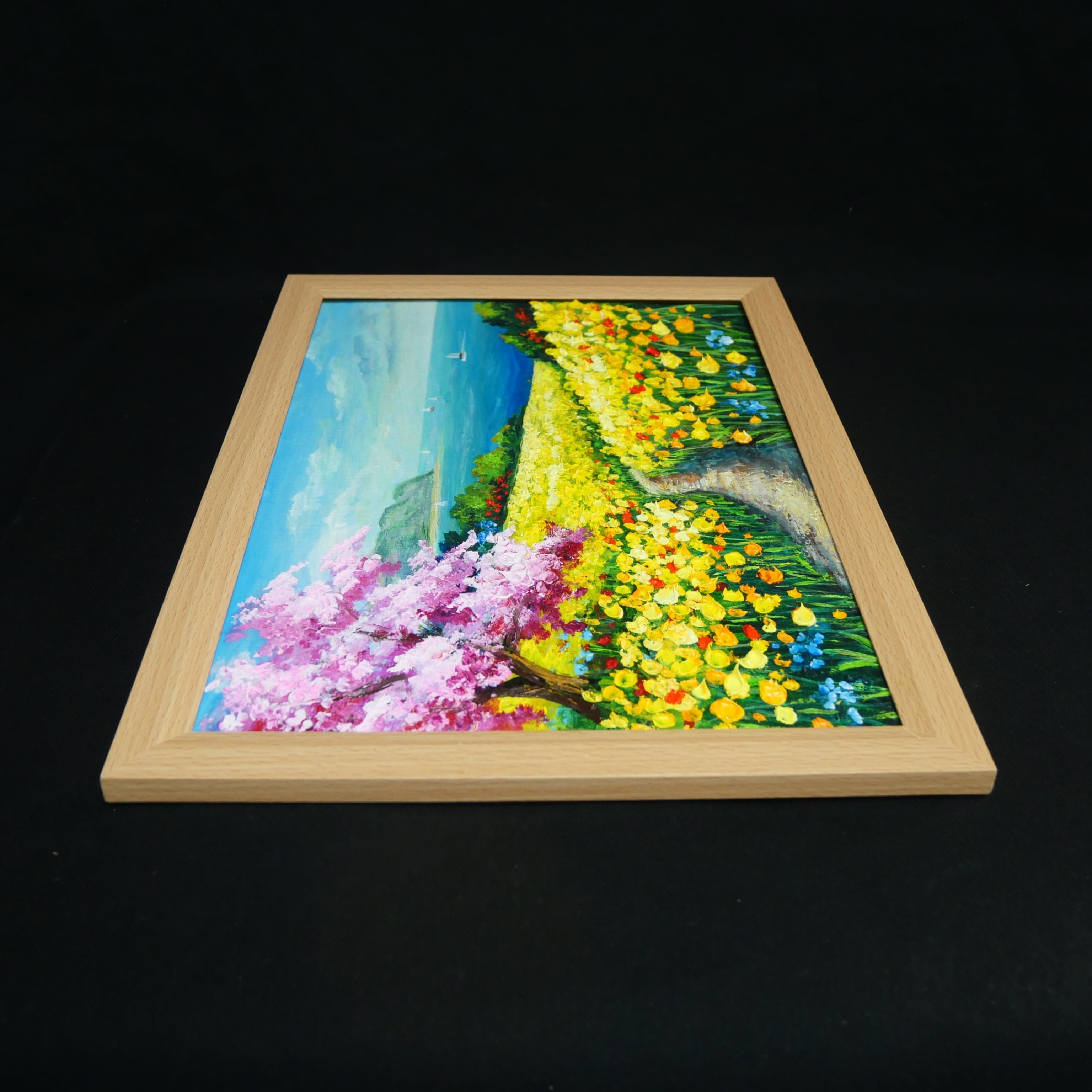 油絵/原画】希望の花咲く春の日｜春のインテリアを彩る油彩画 絵画