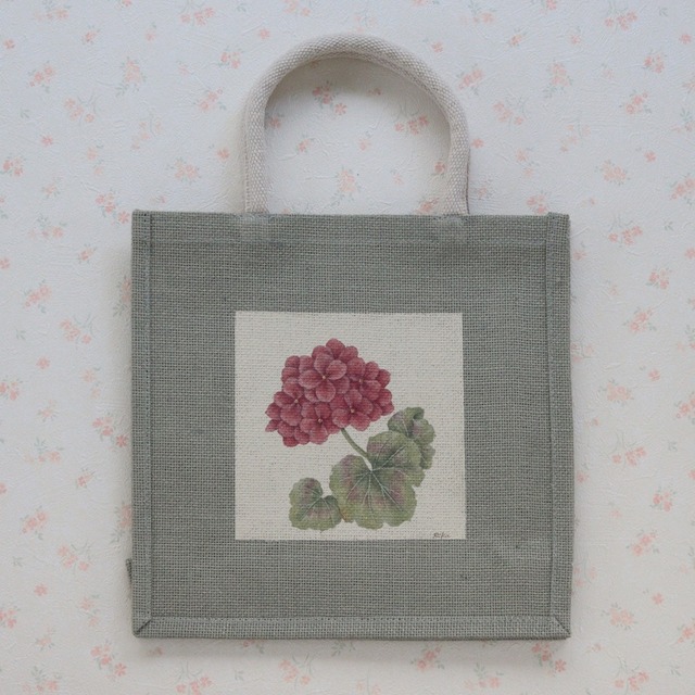 アクリル絵の具で描いたGraceful Clematisの完成作品