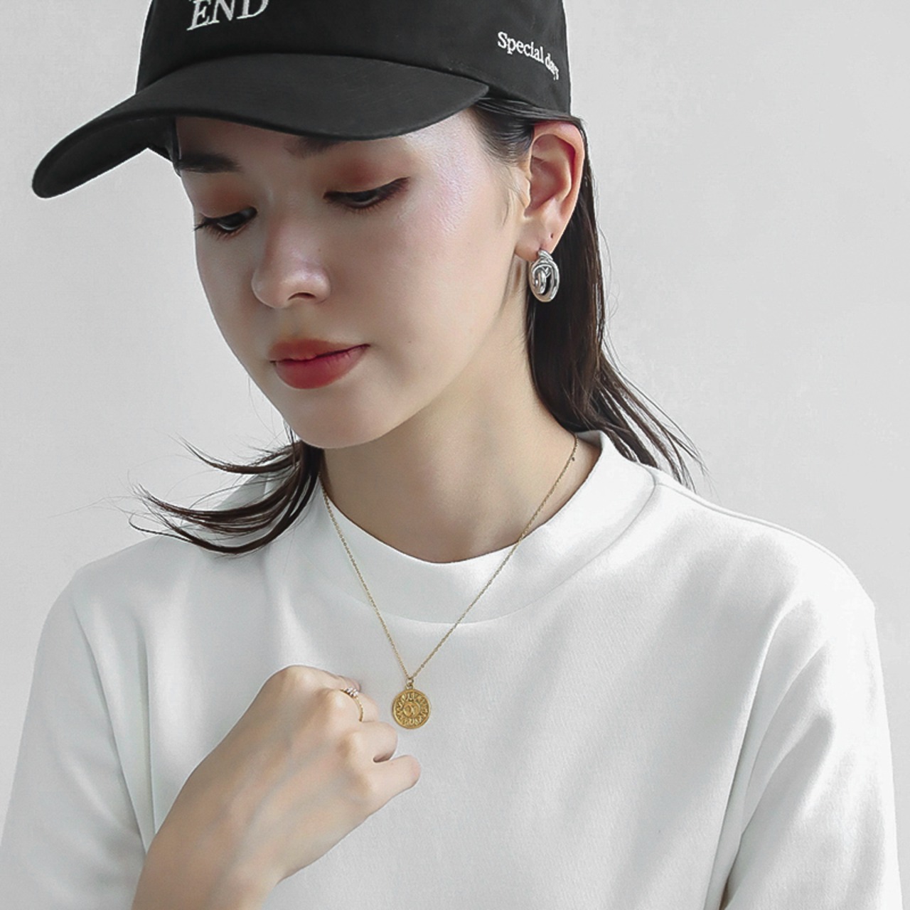 【ネコポス便】ネックレス 太陽モチーフコインネックレス 金属アレルギー対応 ネックレス 18K コイン メダル サージカルステンレス つけっぱなし 金アレ対応 2362