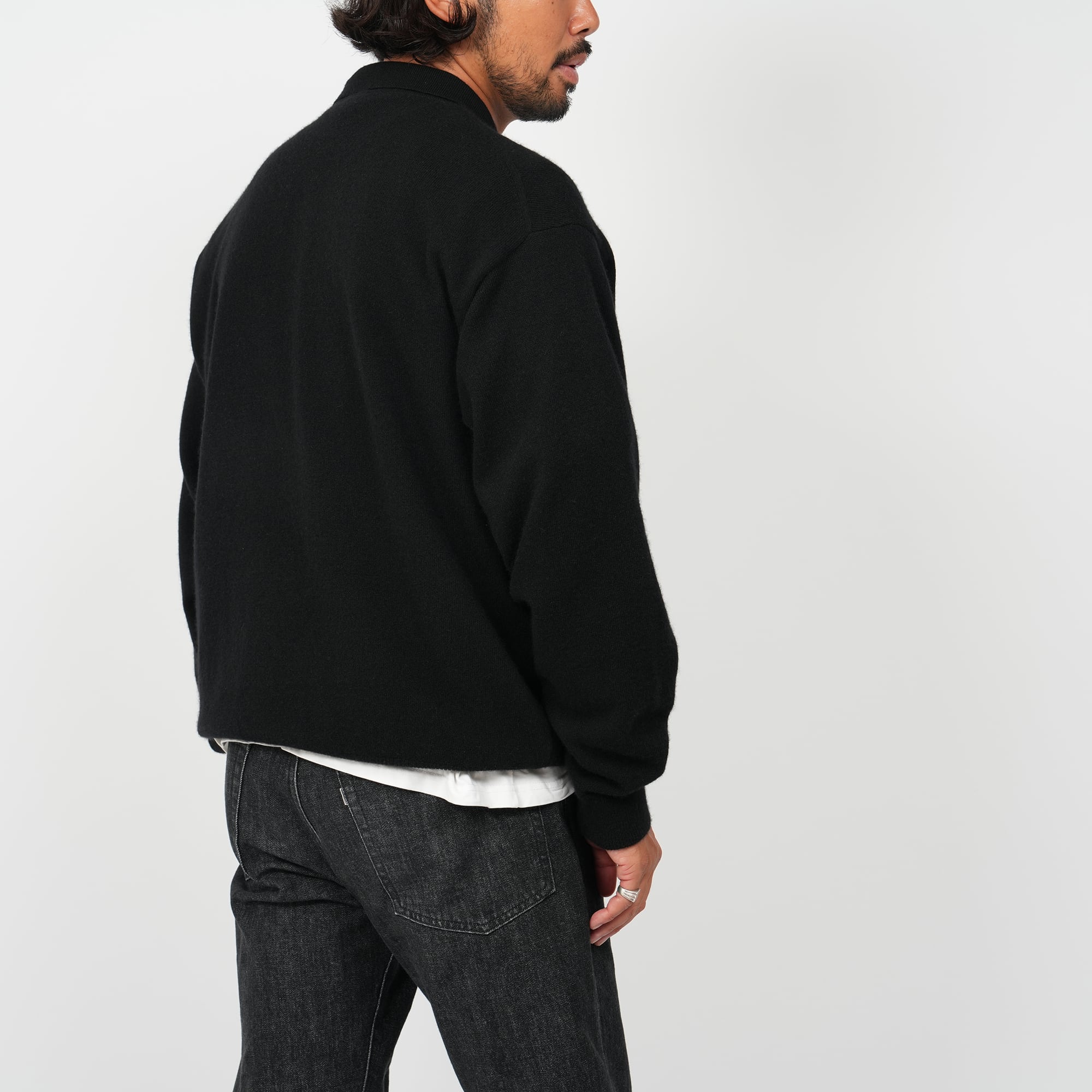 【Lサイズ】Wool Cashmere Warm Knit Polo