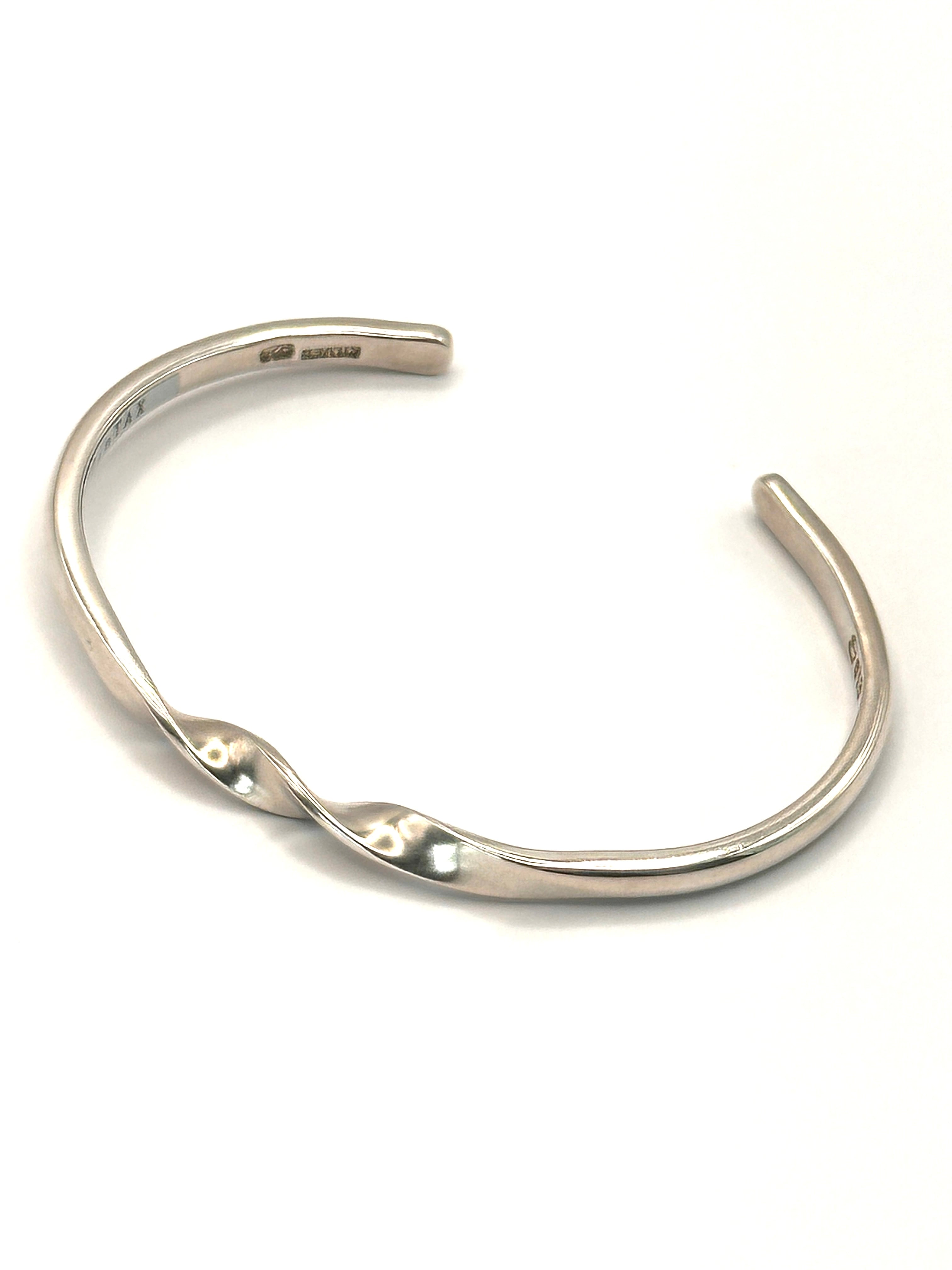 Ericka Nicolas Begay Silver Twisted Bangle | OLD HANNNA