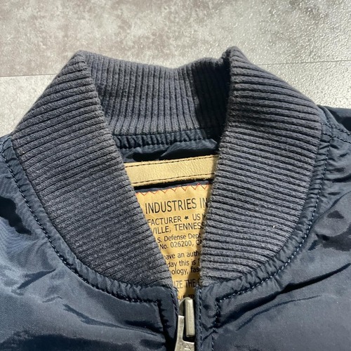 00s- ALPHA INDUSTRIES MA-1 リバーシブル オレンジライナー ジップ引手ロゴ刻印 スナップボタンロゴ刻印 無地 製 L jacket 詳細写真10
