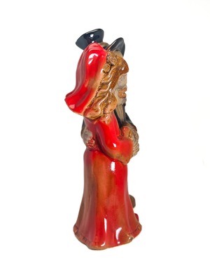 ヴィンテージ雑貨 ガイコツのカップル陶器フィギュア